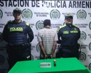 Capturado alias ‘el Rolo’ en Armenia; tenía una granada de 40 milímetros en su poder