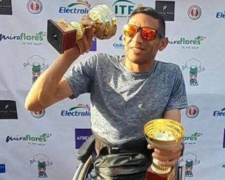 Paratenista quindiano Albeiro Moreno, doble subcampeón en el Lima Open