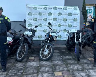 Policía recupera seis motos robadas en Armenia y aprehende a menor implicado