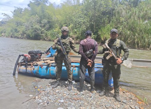 Operativos en Montenegro por minería ilegal en el río La Vieja: un capturado y maquinaria incautada
