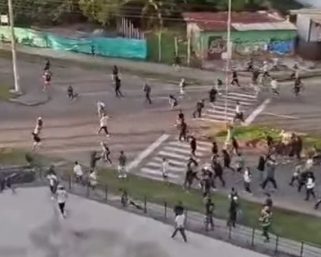 Enfrentamientos entre hinchas del Nacional y Quindío dejaron 8 lesionados en Armenia