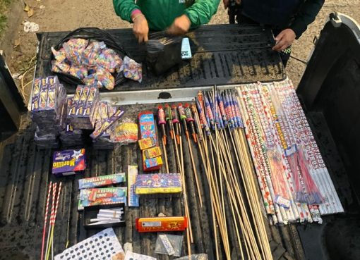 Autoridades incautan cargamento pirotécnico en el barrio Las Colinas