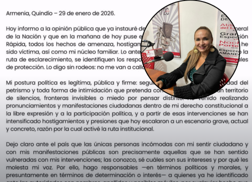 “No me van a callar”: Sandra Paola Hurtado denuncia amenazas y hostigamientos ante la Fiscalía