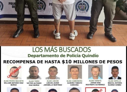 Cae alias “Chorolito”, uno de los más buscados del Quindío, en la vía Calarcá – Cajamarca