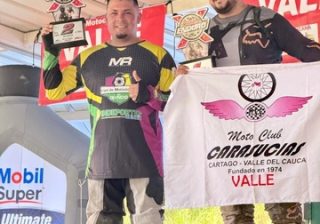 Brillante debut en el Campeonato Nacional de Motociclismo para el Quindío con oro y plata