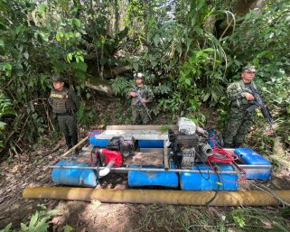 Golpe a la minería ilegal en el Quindío: Ejército Nacional inhabilita maquinaria en el río La Vieja de Montenegro