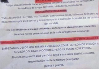 Policía del Quindío desmiente falso panfleto de “limpieza social” que circula en redes