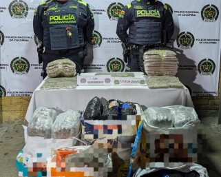 Golpe al microtráfico en el sur de Armenia: Policía incauta más de 58 kilos de marihuana