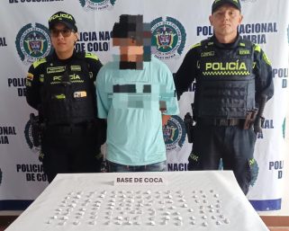 Golpe al microtráfico en Calarcá. Policía captura a Joven con más de 100 dosis de bazuco